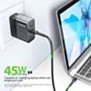 Esoulk PD Dual USB-C Wall Charger (45W) (BLACK) (Only Ground Shipping)
