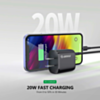 Esoulk USB C Wall Adapter (20W) (BLACK) (Only Ground Shipping)