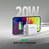 Esoulk USB C Wall Adapter (20W) (WHITE) (Only Ground Shipping)