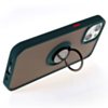 iPhone 13 Mini Hard PC Rear / Soft TPU Colorful Border Case with I - ring Holder - GREEN (Only Ground Shipping)