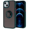 iPhone 13 Mini Hard PC Rear / Soft TPU Colorful Border Case with I - ring Holder - GREEN (Only Ground Shipping)