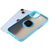 Hard PC Rear / Soft TPU Colorful Border Case with I-ring Holder - LIGHT BLUE for iPhone 13 Pro (Only Ground Shipping)