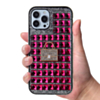 Crystal Stones Case with Five Adornment - HOT PINK for iPhone 8P / 7P (Only Ground Shipping)