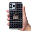 Crystal Stones Case with Bag Adornment - BLACK for iPhone 7G / 8G / SE 2020 (Only Ground Shipping)