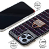 Crystal Stones Case with Five Adornment - PURPLE for iPhone 7G / 8G / SE 2020 (Only Ground Shipping)