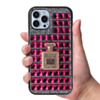 Crystal Stones Case with Perfume Adornment - HOT PINK for iPhone XR (Only Ground Shipping)