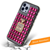 Crystal Stones Case with Perfume Adornment - HOT PINK for iPhone XR (Only Ground Shipping)