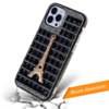 Crystal Stones Case with Paris Adornment - BLACK for iPhone 8P / 7P (Only Ground Shipping)