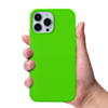 Soft Solid Silicone Case (Full Buttom Cover) - GREEN for iPhone 13 Pro (Only Ground Shipping)