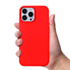 Soft Solid Silicone Case (Full Buttom Cover) - RED for iPhone 13 Pro Max (Only Ground Shipping)
