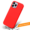 Soft Solid Silicone Case (Full Buttom Cover) - RED for iPhone 13 Pro Max (Only Ground Shipping)