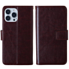 iPhone 13 Mini Leather Wallet Case with Card Slot - BROWN (Only Ground Shipping)