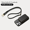 xBase by PowerPeak - Crossbody Zipper Purse for iPhone 14 Pro Max - (BLACK) (Only Ground Shipping)