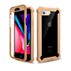 3in1 Hybrid Clear Soft TPU Hard PC Back Cover Case - GOLD for iPhone 8P / 7P (Only Ground Shipping)
