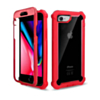 3in1 Hybrid Clear Soft TPU Hard PC Back Cover Case - RED for iPhone 8P / 7P (Only Ground Shipping)