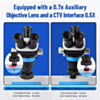 Kaisi S8 Trinocular Stereo Microscope 6.5x-52x Magnification with Base Plate (Only Ground Shipping)