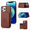 iPhone 13 Mini Leather Pocket Wallet Case - BROWN (Only Ground Shipping)