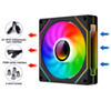 4Pro (ARGB) Quiet Cooling Fan (120*120*25MM) (BLACK) (Only Ground Shipping)