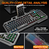 Iron-Plate Lightning Style RGB Full Size Gaming Keyboard (T16) (Only Ground Shipping)