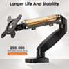 Adjustable Dual Monitor Stand with TESA Mouth 13''-32'' (BLACK) (Only Ground Shipping)