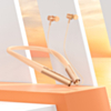 LDNIO N01 High Quality Neckband Headphones 5.3 Wireless (500 mAh) (PINK / GOLD) (Only Ground Shipping)