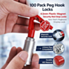 Peg Red Hook Locks with One Key to Open (6mm) (Pack of 100) (Only Ground Shipping)