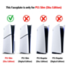 Faceplate Cover (BLACK & RED) (4 Piece Set) for PlayStation 5 Slim Disc Edition (NO LOGO) (Only Ground Shipping)