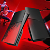Faceplate Cover (BLACK & RED) (4 Piece Set) for PlayStation 5 Slim Disc Edition (NO LOGO) (Only Ground Shipping)