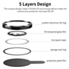 Camera Lens Protector with Metal Ring for Galaxy S23 Ultra (Black)