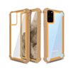 Galaxy S20 Ultra 3in1 Hybrid Clear Soft TPU Hard PC Back Cover Case - GOLD (Only Ground Shipping)
