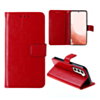 Galaxy S22 Leather Wallet Case with Card Slot - RED (Only Ground Shipping)