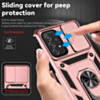 Galaxy A73 5G Dual Layers Hybrid Case with Metal Ring And Camera Protector - ROSE GOLD (Only Ground Shipping)