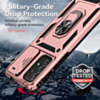 Galaxy A73 5G Dual Layers Hybrid Case with Metal Ring And Camera Protector - ROSE GOLD (Only Ground Shipping)