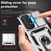 Galaxy A73 5G Dual Layers Hybrid Case with Metal Ring And Camera Protector - SILVER (Only Ground Shipping)