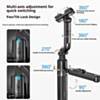 AI Face Tracking 360° Rotating Selfie Stick Tripod - BLACK (Only Ground Shipping)
