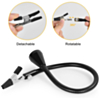 Soldering Circuit Board Holder Magnetic with 3X LED Magnifying Lamp, 360 Hot Air Gun Holder Flexible Metal Arms Heavy Duty Base (Only Ground Shipping)