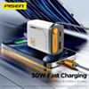PISEN GaN Fast Charging Retractable Wall Charger Set (30W) (White) (Only Ground Shipping)
