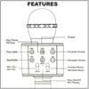 Shiny Karaoke Microphone Speaker with Disco Ball Insert - WHITE PEARLS (Only Ground Shipping)