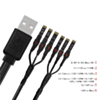 WYLIE 3A 6-Ports USB Power Boot DC Power Supply Test Cable for iPhone 8 to 16 Pro Max