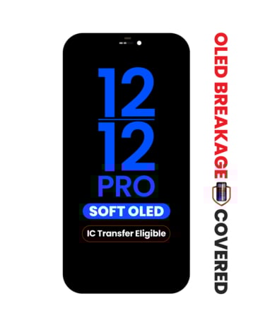 OLED Assembly for iPhone 12 Pro / 12 (Aftermarket Soft / QV8) (IC Transfer Eligible) (Exclusive OLED Breakage Warranty)