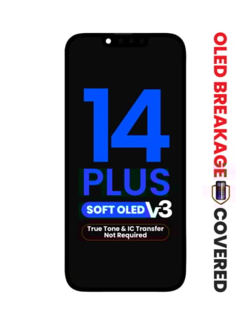 OLED Assembly for iPhone 14 Plus (True Tone Programming and IC Transfer NOT REQUIRED) (Aftermarket QV8 V3 / Soft)