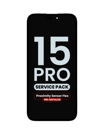 Order the OLED Assembly with Proximity Sensor Flex Pre-Installed for iPhone 15 Pro in Service Pack.