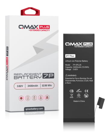 QMAX Plus Extended Capacity Replacement Battery for iPhone 7 Plus (3400 mAh) (Only Ground Shipping)