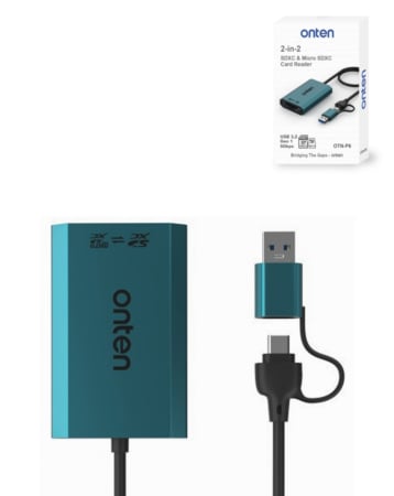 Onten 3in2 USB C + A Expander (USB C + microSD Card Reader + USB 3.2 ) (Only Ground Shipping)