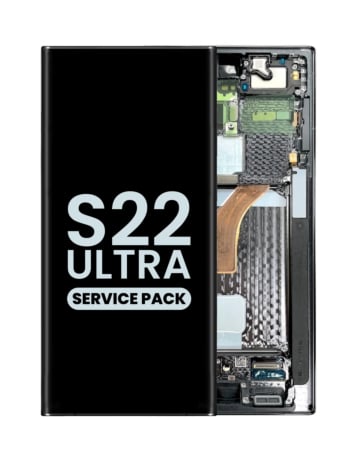 OLED Assembly with Frame for Galaxy S22 Ultra (S908) (GRAPHITE) (Service Pack)