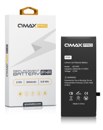 Purchase the QMAX Pro Replacement Battery for iPhone XR, 2942 mAh.