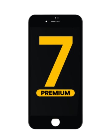 LCD Assembly with Steel Plate for iPhone 7 (Black) (Premium)
