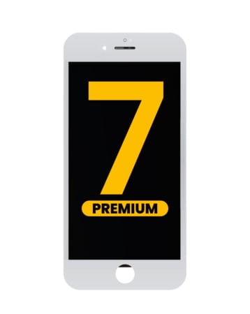 LCD Assembly with Steel Plate for iPhone 7 (White) (Premium)