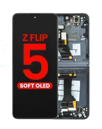 OLED Assembly with Frame for Galaxy Z Flip 5 F731 (GRAY) (US & International) (Aftermarket OLED)