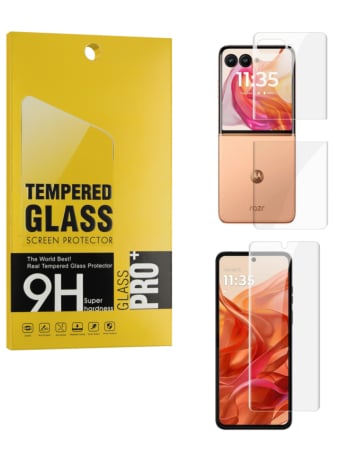 Flexible Screen Protector for Motorola Razr Plus / Razr 50 Ultra (XT2451 / 2024) / Razr Plus (XT2557 / 2025) (3 Piece)